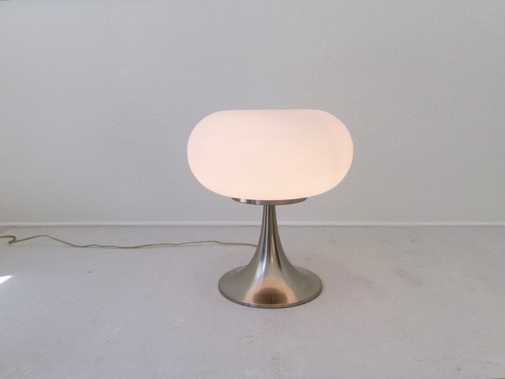 After Prisma Leuchten Frosted Glass Mushroom Table Lamp