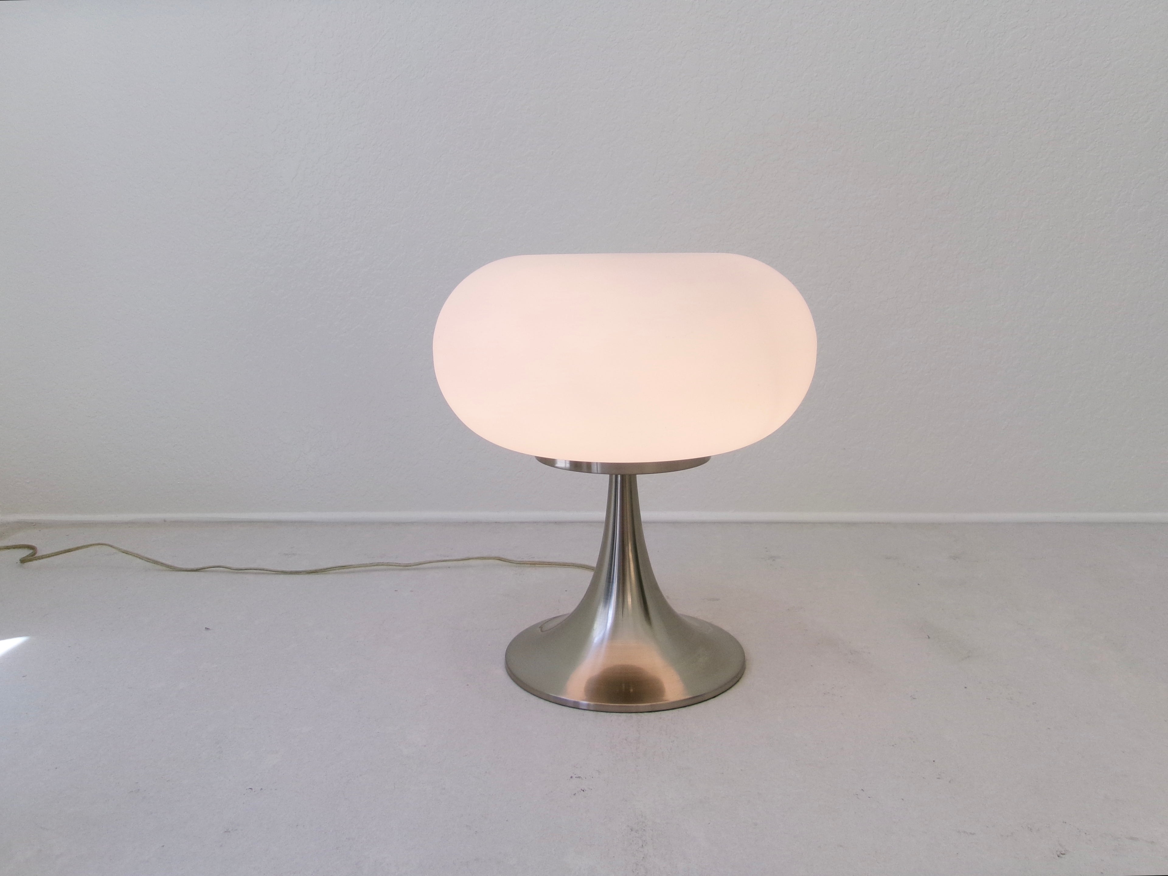 After Prisma Leuchten Frosted Glass Mushroom Table Lamp