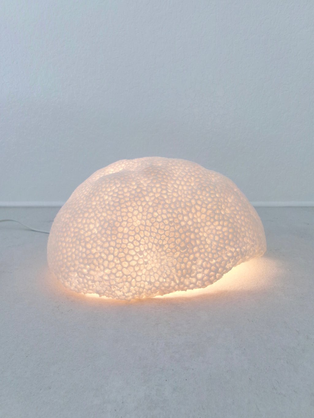 Organic Coral Shaped Ivory Resin Table Lamp