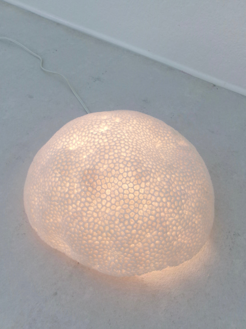 Organic Coral Shaped Ivory Resin Table Lamp