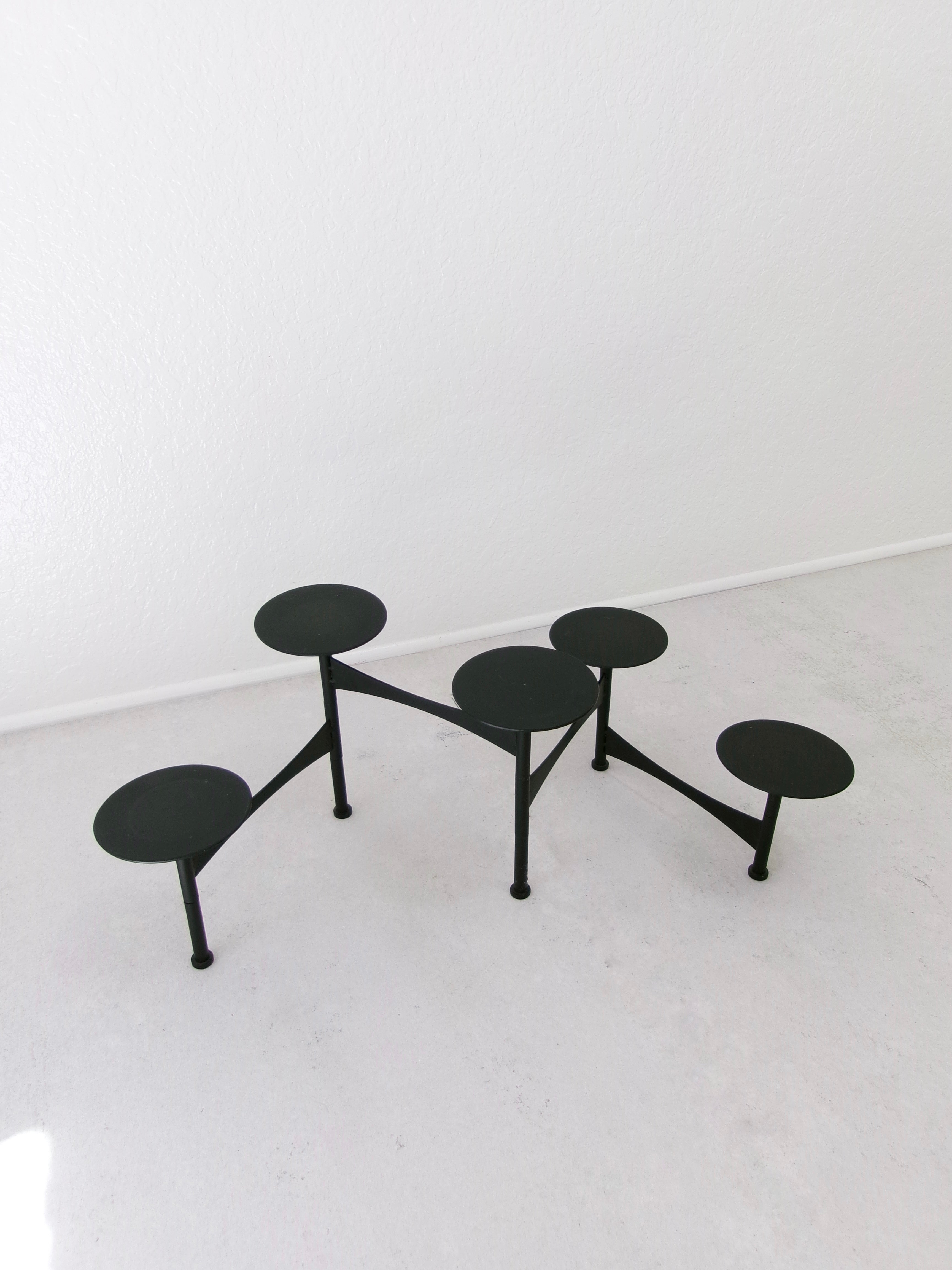 Vintage 1970's Mid-Century Atomic Age Collapsible Metal Candelabra
