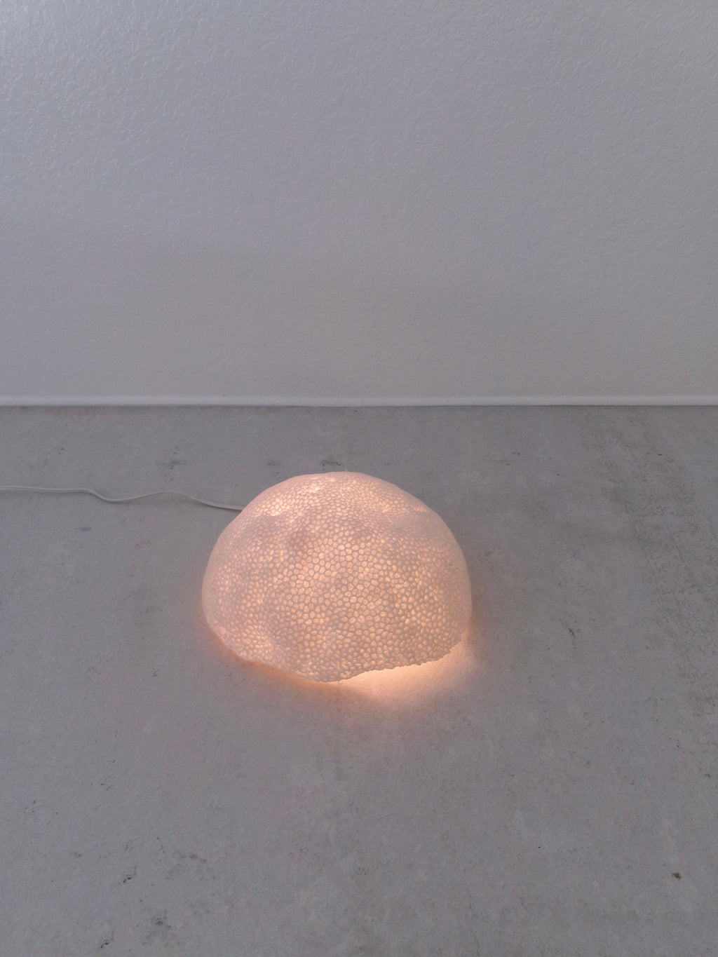 Organic Coral Shaped Ivory Resin Table Lamp