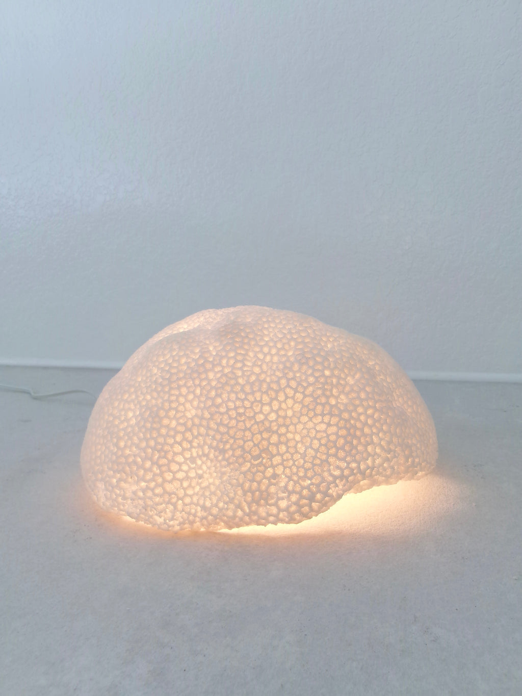 Organic Coral Shaped Ivory Resin Table Lamp