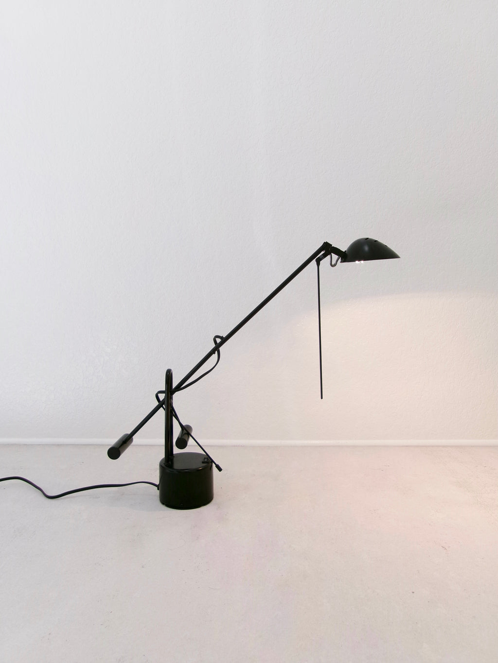 Vintage Halogen Cantilever Black Metal Desk Lamp