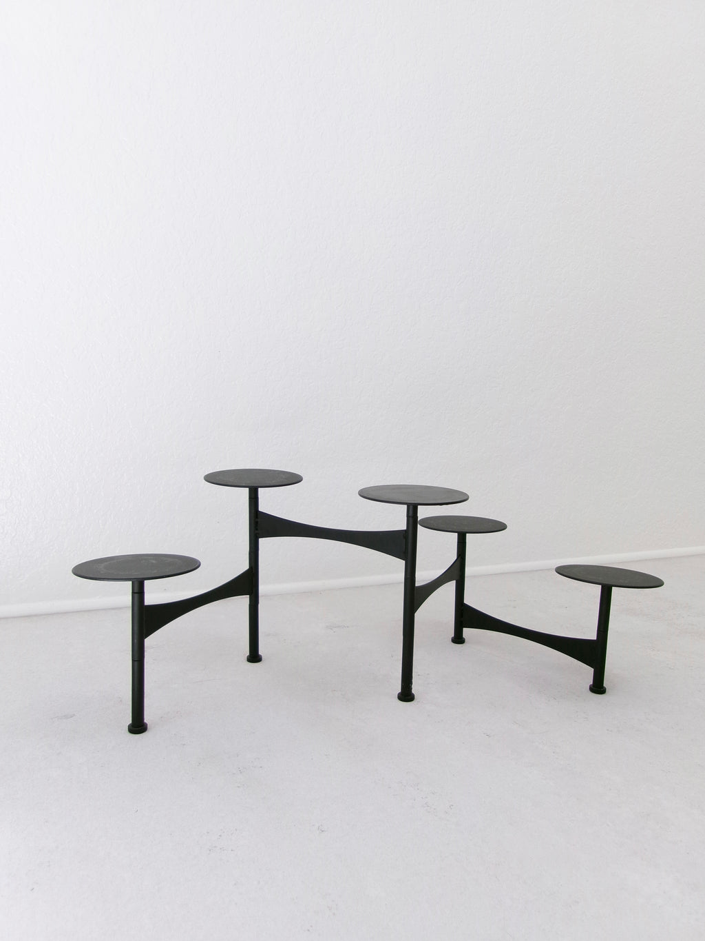 Vintage 1970's Mid-Century Atomic Age Collapsible Metal Candelabra