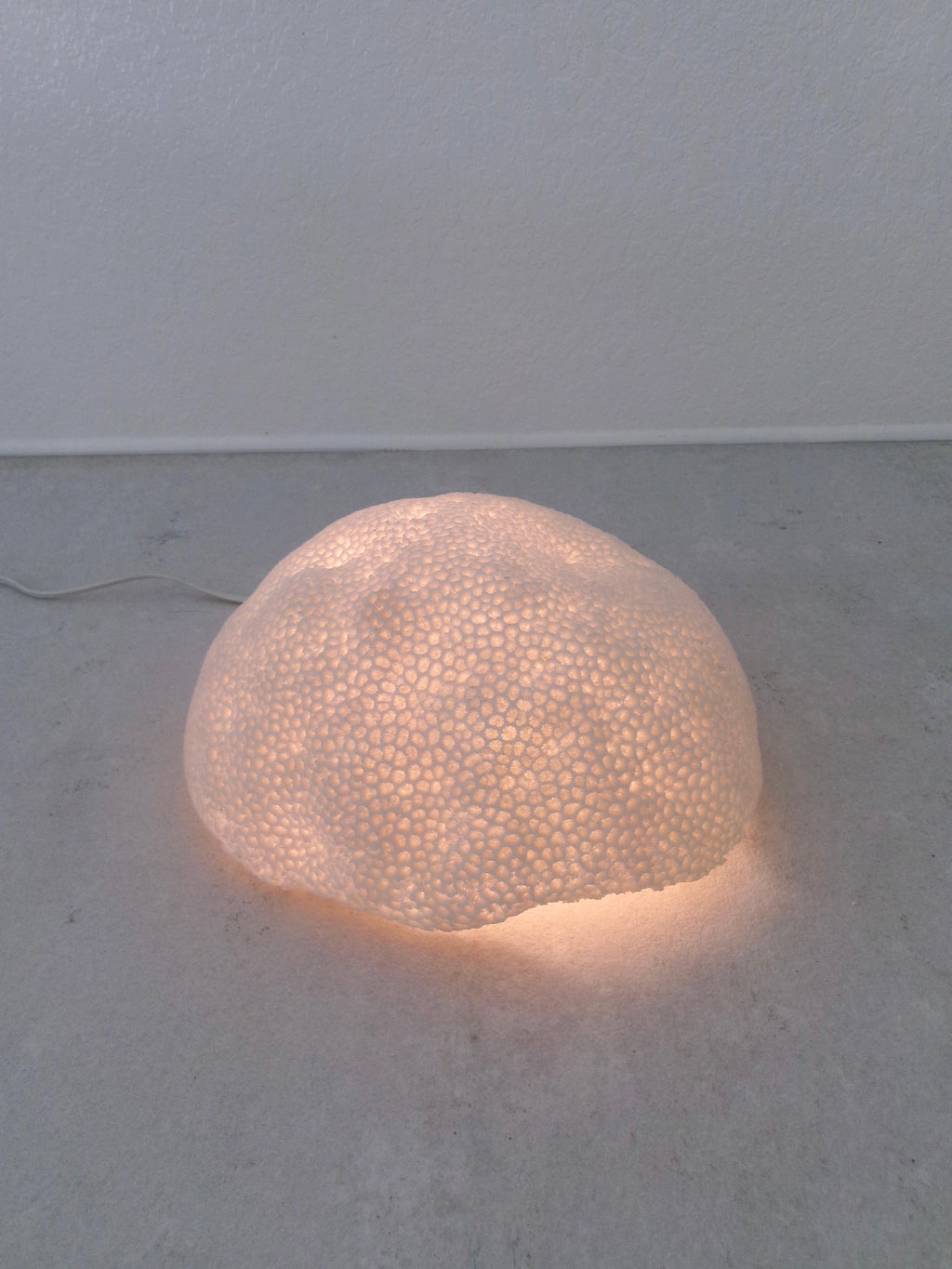 Organic Coral Shaped Ivory Resin Table Lamp