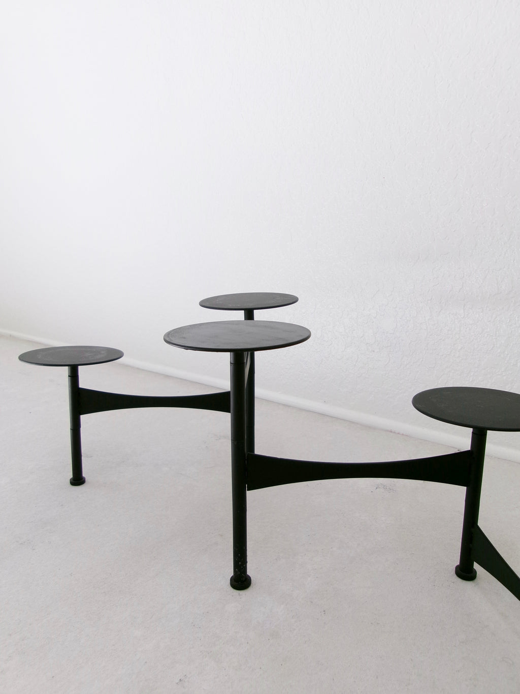 Vintage 1970's Mid-Century Atomic Age Collapsible Metal Candelabra