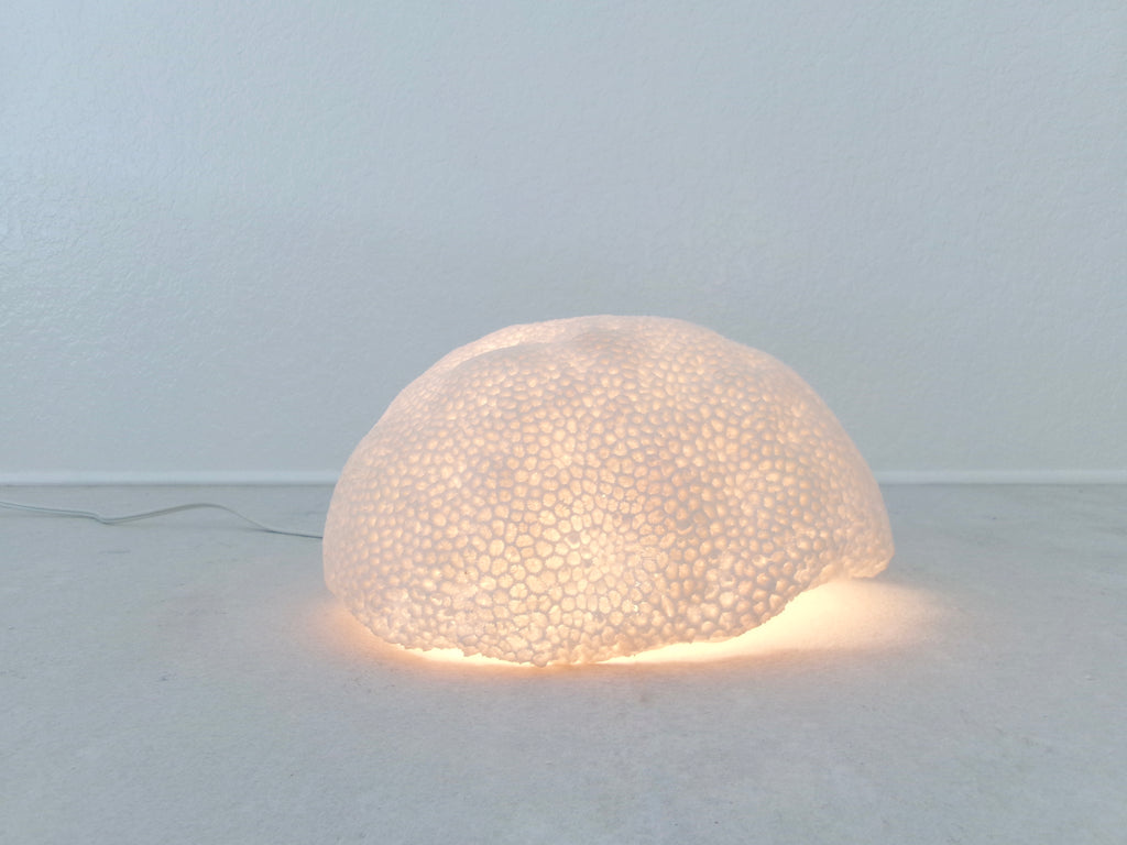Organic Coral Shaped Ivory Resin Table Lamp