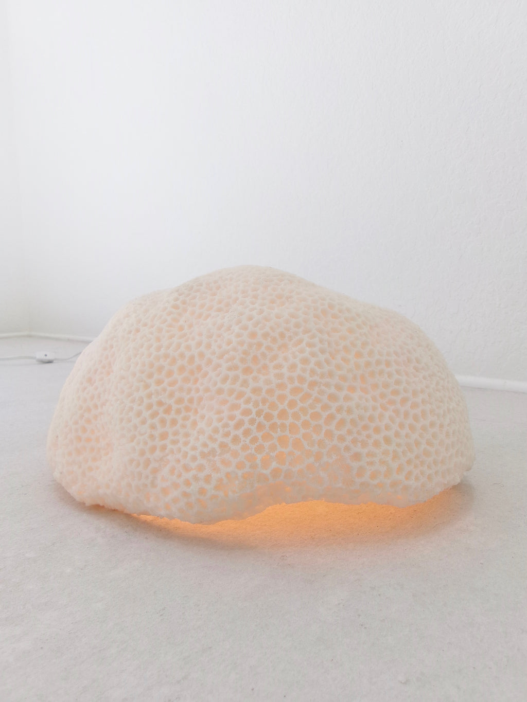 Organic Coral Shaped Ivory Resin Table Lamp