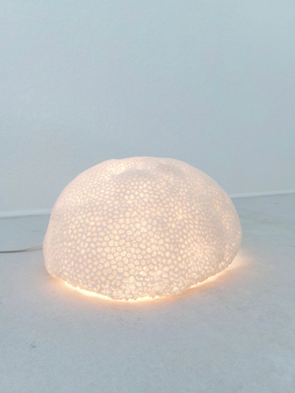 Organic Coral Shaped Ivory Resin Table Lamp