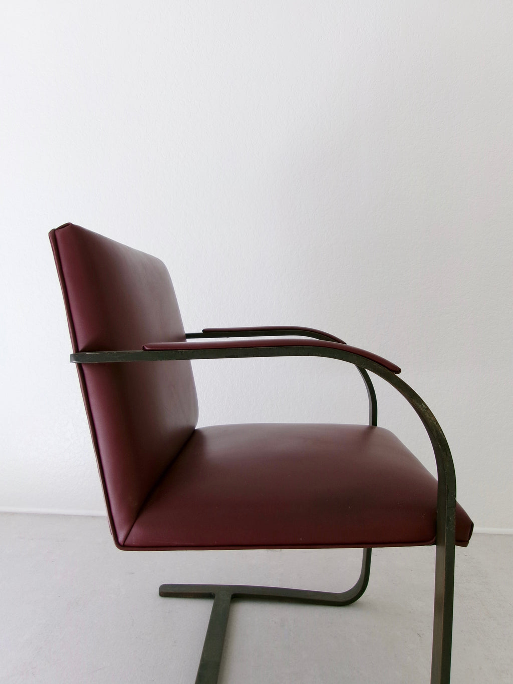 Early Brno Flat Bar Arm Chair by Mies Van Der Rohe for Knoll Studio