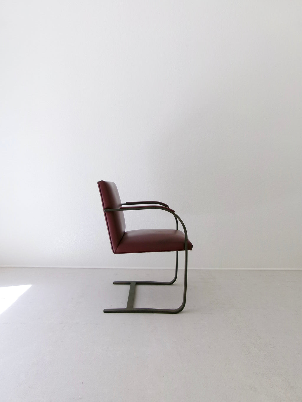 Early Brno Flat Bar Arm Chair by Mies Van Der Rohe for Knoll Studio