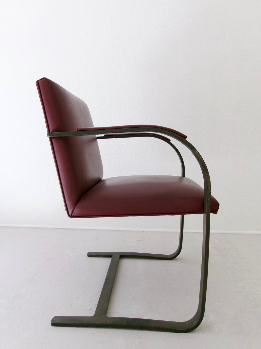 Early Brno Flat Bar Arm Chair by Mies Van Der Rohe for Knoll Studio