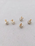 Vintage 1980's Silver Plated Apple Place Card Holders with Gold Leaf Detail