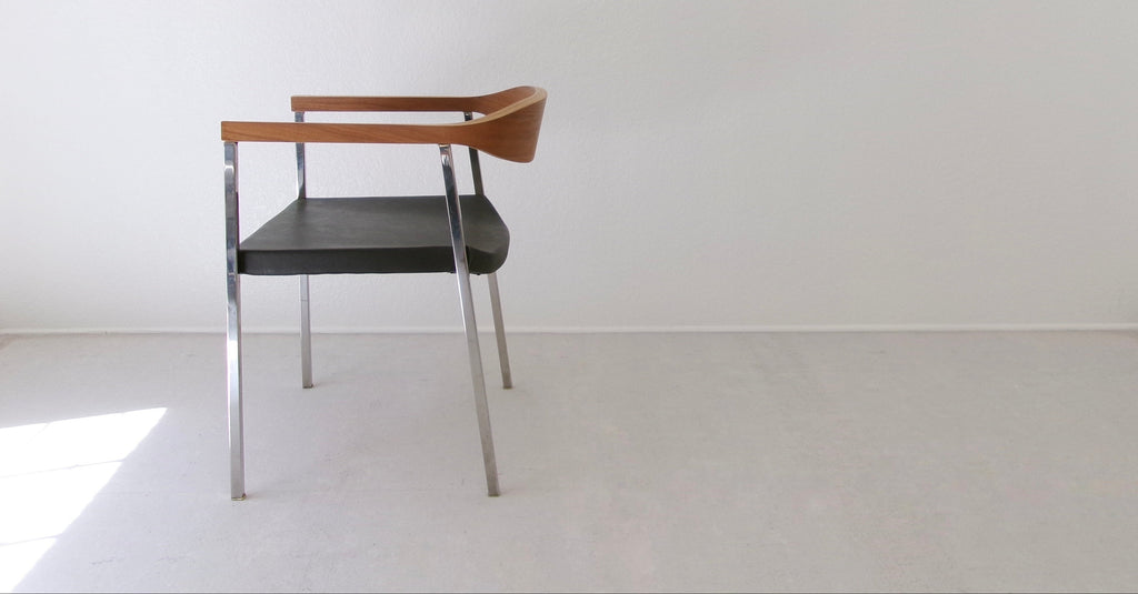 After Voitti Haapalainen Asko/Stendig Accent Chair in Bent Oak and Chrome