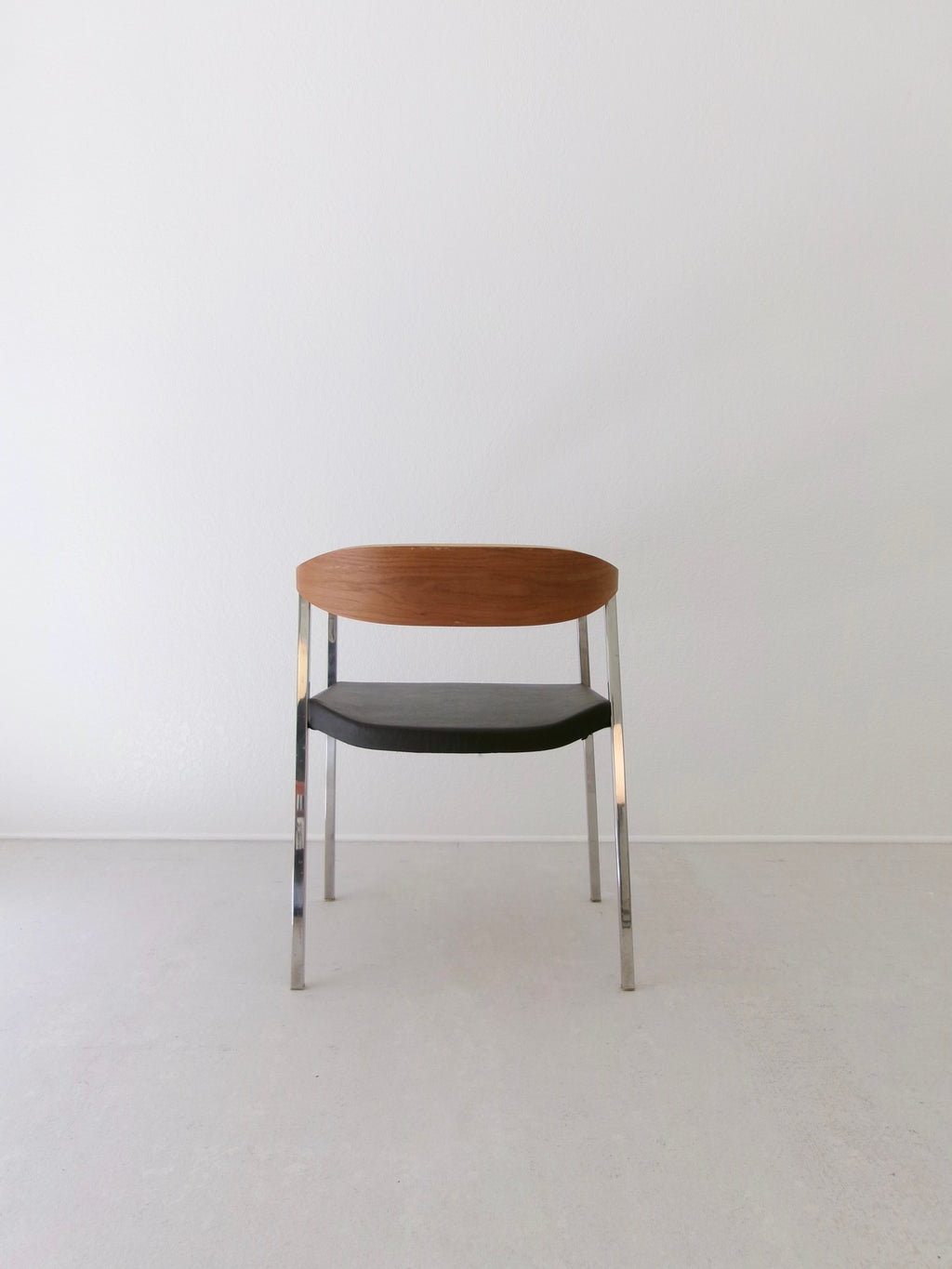 After Voitti Haapalainen Asko/Stendig Accent Chair in Bent Oak and Chrome