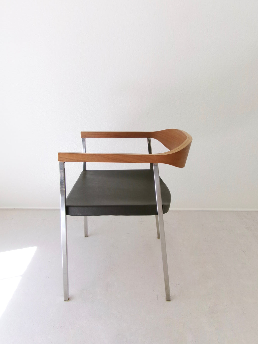 After Voitti Haapalainen Asko/Stendig Accent Chair in Bent Oak and Chrome