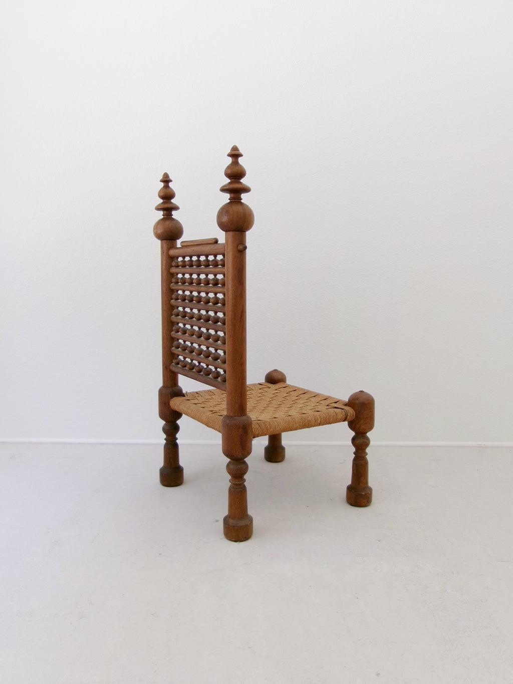 70's Teak Wood Punjabi Chair by M. Hayat & Bros Peshawar Pakistan