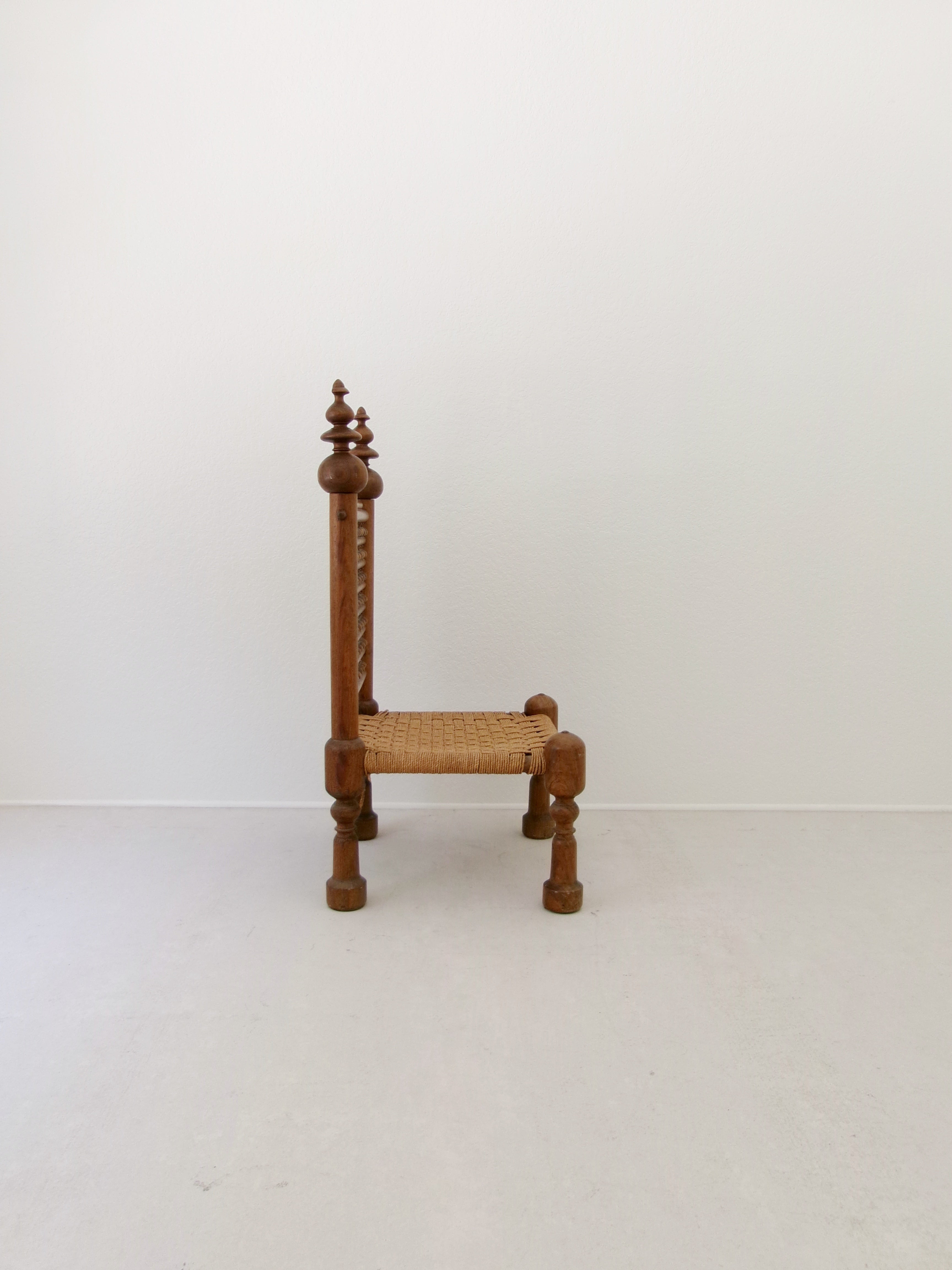 70's Teak Wood Punjabi Chair by M. Hayat & Bros Peshawar Pakistan