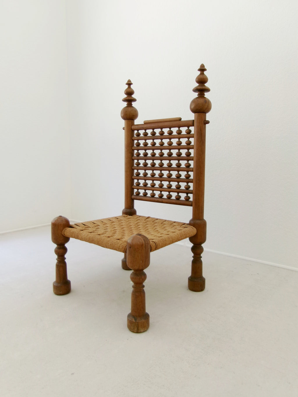 70's Teak Wood Punjabi Chair by M. Hayat & Bros Peshawar Pakistan